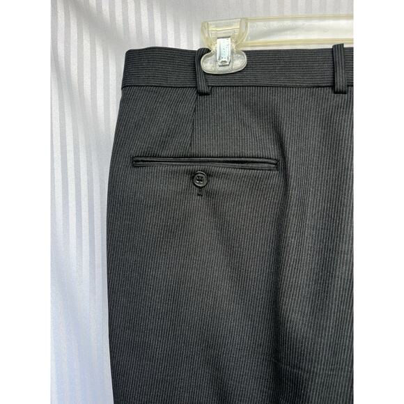 Custom Holland Sherry Charcoal Gray 2pc Pinstriped Suit 37 x 29 - Picture 16 of 16